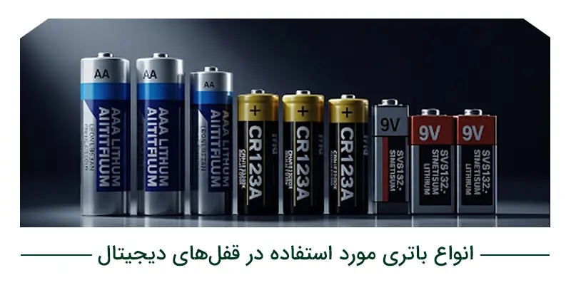 انواع باتری مورد استفاده در قفلهای دیجیتال