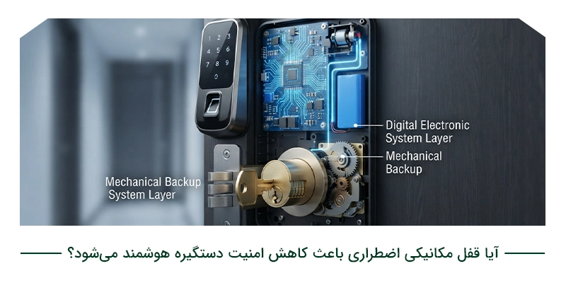 آیا قفل مکانیکی اضطراری باعث کاهش امنیت دستگیره هوشمند میشود؟